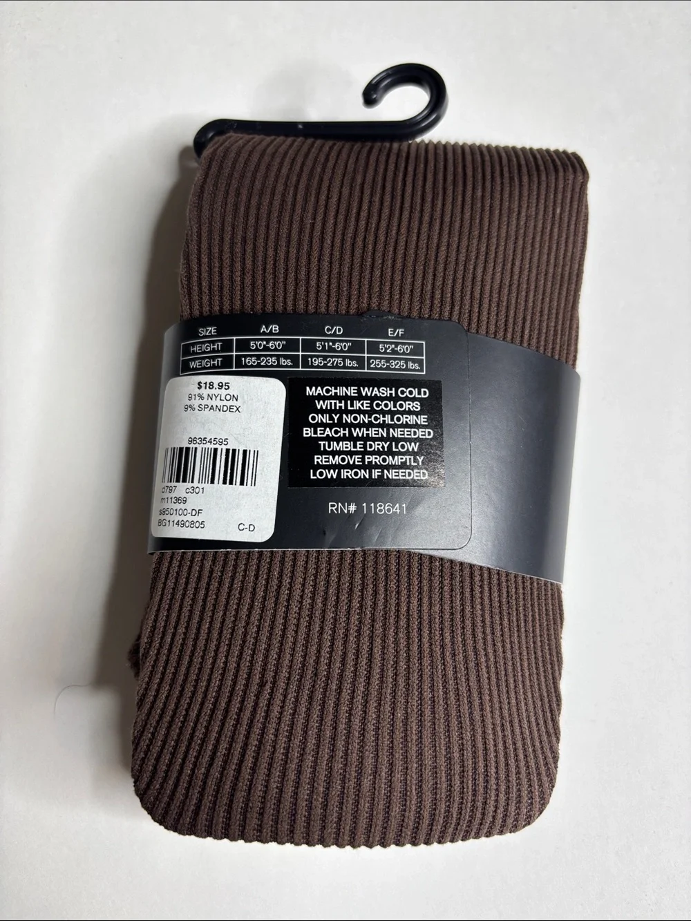 Lane Bryant Brown Ribbed Control Top Tights